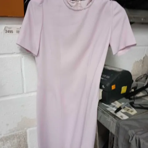 PASTEL PINK SHORT-SLEEVE DRESS SIZE 12