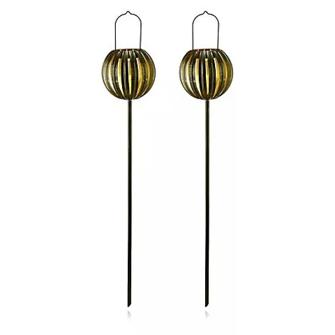 GARDEN STORIES STUDIO 70 SET OF TWO 3-IN-1 SOLAR STAKE LIGHTS