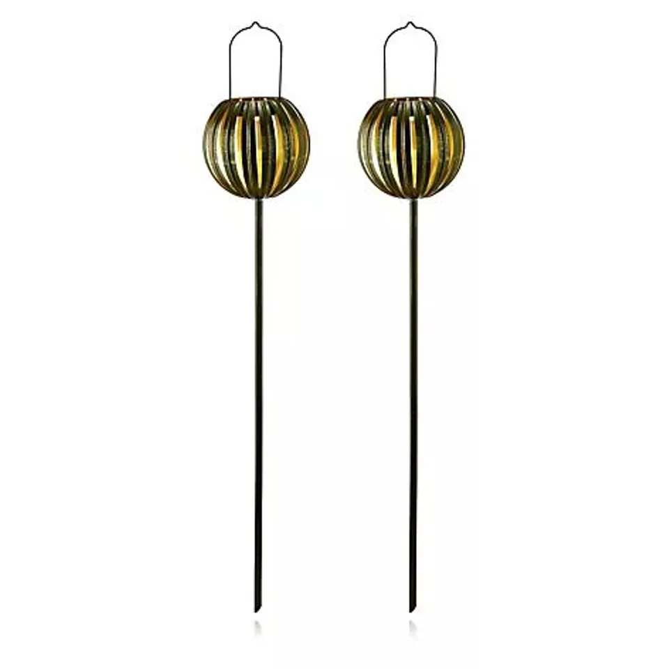 GARDEN STORIES STUDIO 70 SET OF TWO 3-IN-1 SOLAR STAKE LIGHTS