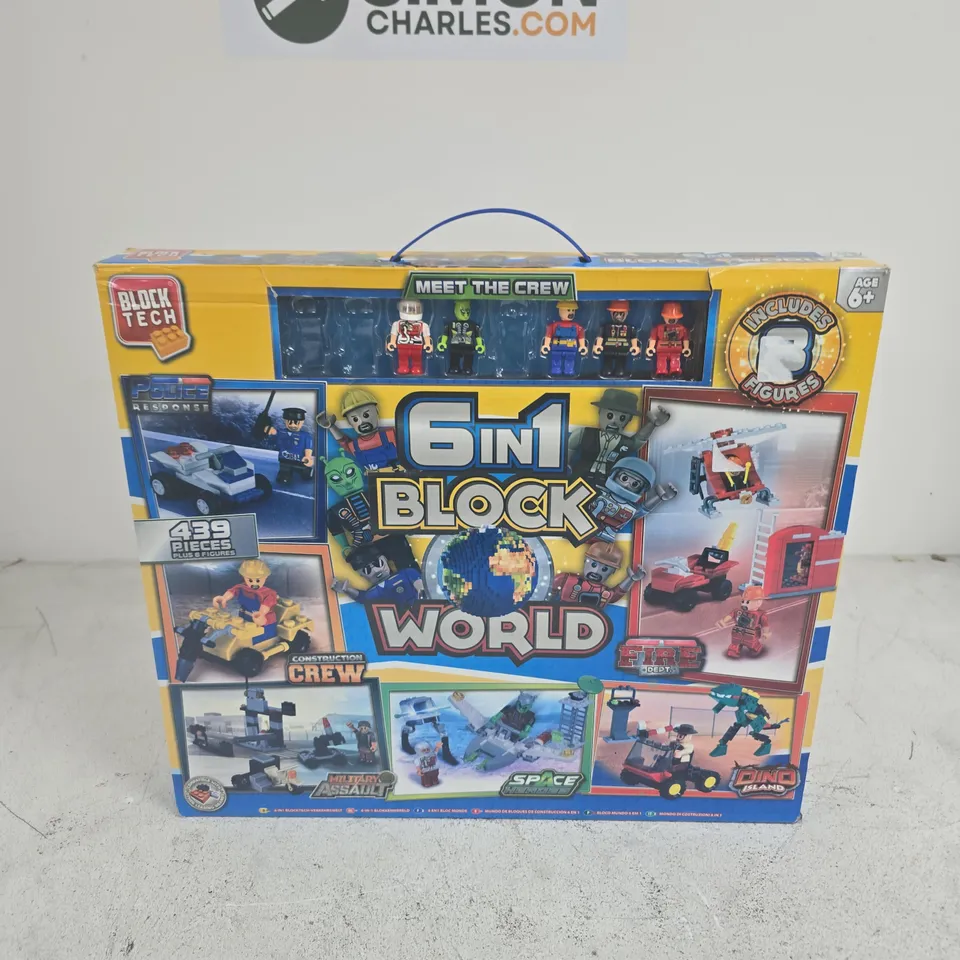 BLOCK TECH 6 IN 1 BLOCK WORLD BUILDING SET