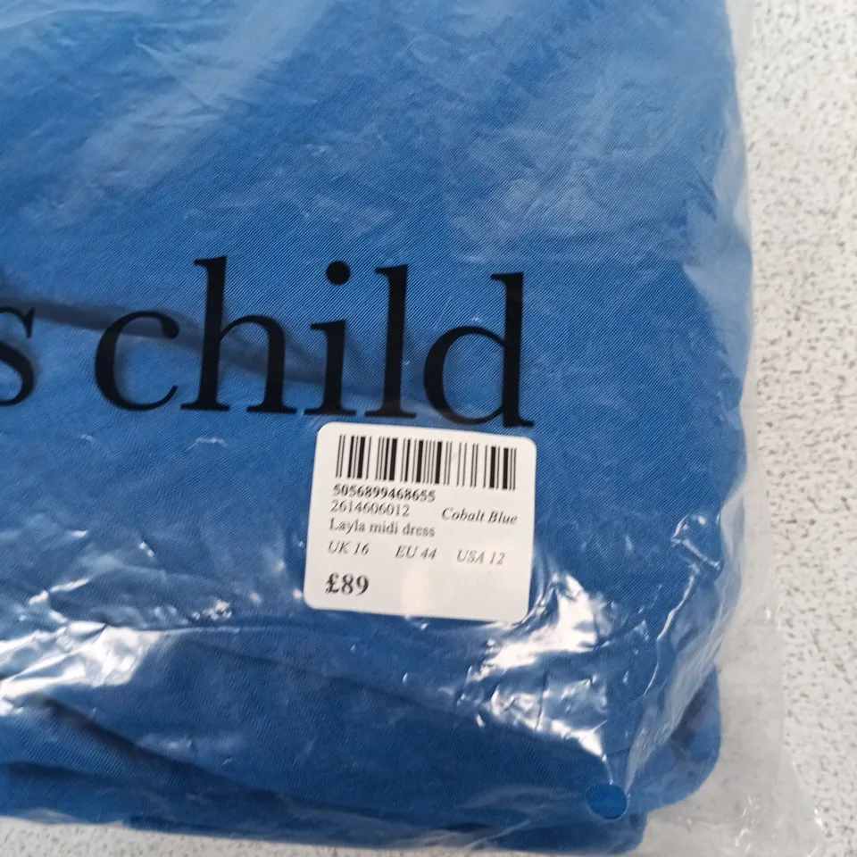 NOBODY'S CHILD COBALT BLUE MIDI DRESS – UK 16
