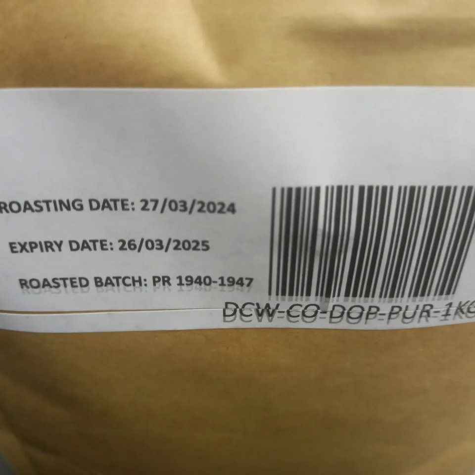 LOT OF 2 1KG PACKS OF HOUSE BLEND PURPLE COFFEE 