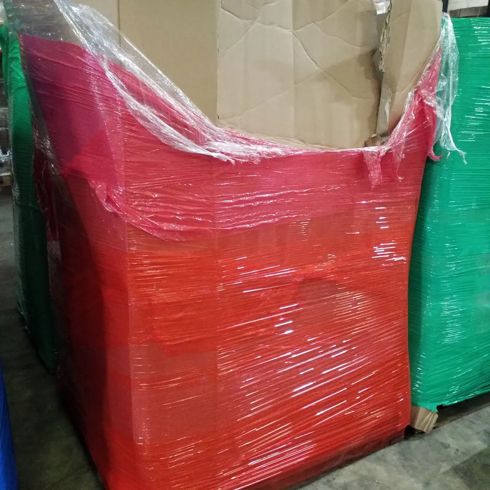 PALLET CONTAINING ASSORTED PRODUCTS TO INCLUDE BED FRAME WITH HEADBOARD, PIZZA OVEN, FOLDING WAGON, MULTIFUNCTIONAL BABY BOOSTER