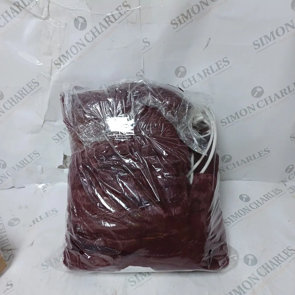 COZEE HOME VELVETSOFT HEATED THROW IN SHIRAZ WINE 