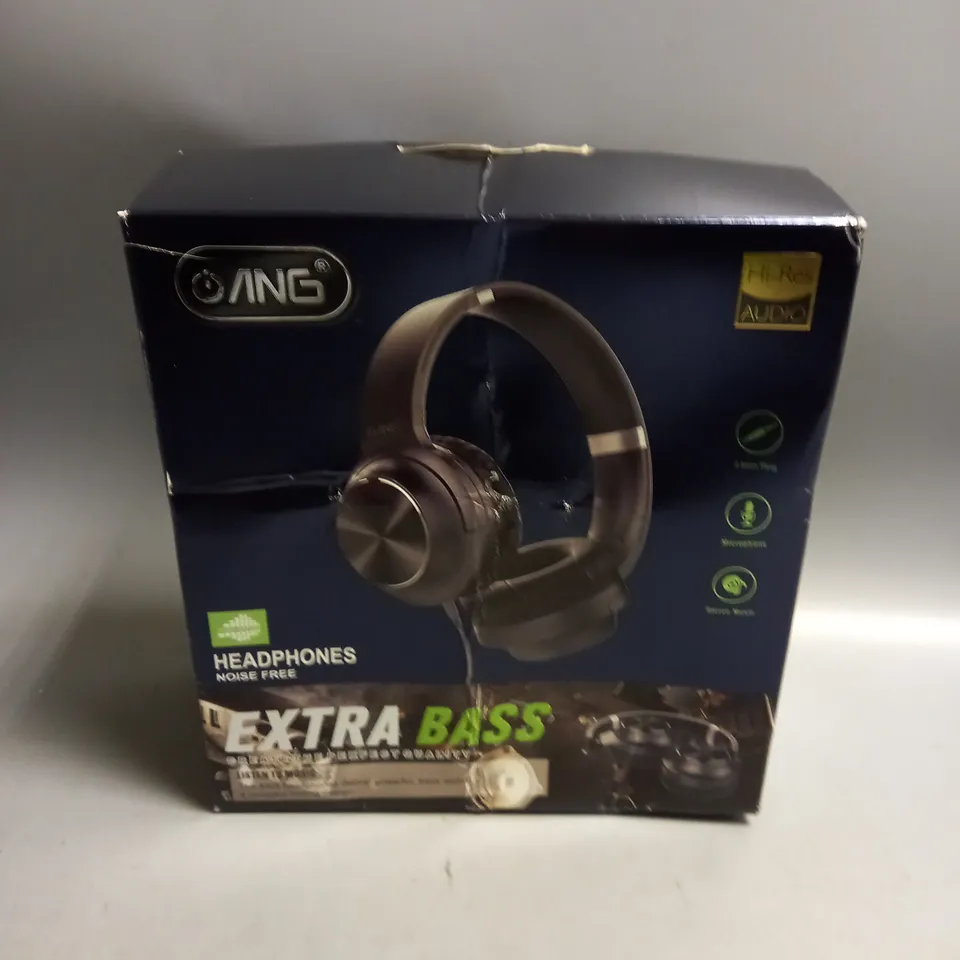 BOXED ANG EXTRA BASS NOISE FREE HEADPHONES BLACK
