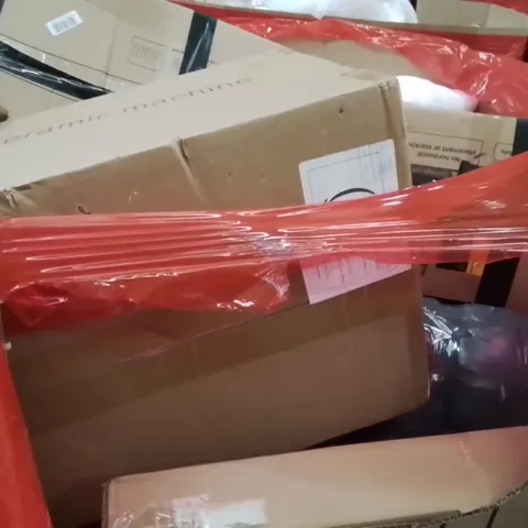 PALLET OF ASSORTED HOUSEHOLD GOODS AND PRODUCTS TO INCLUDE;CERAMIC MACHINE,AIR COOLER,PHOTO FRAME