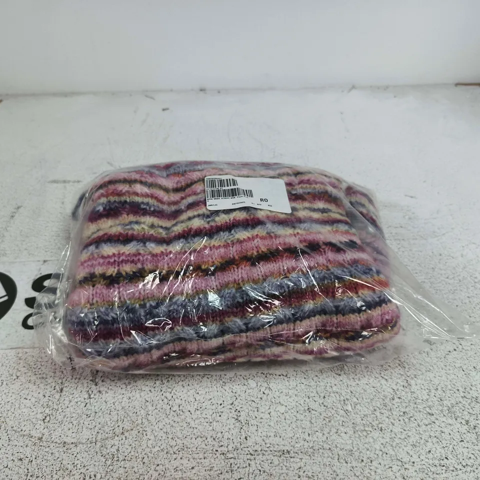 APRICOT WOOL STRIPE PLUM SMALL JUMPER