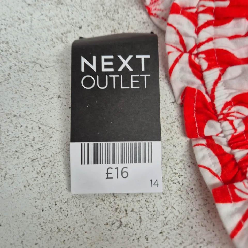NEXT OUTLET WOMEN'S RED FLORAL PRINT GARMENT – UK SIZE 14