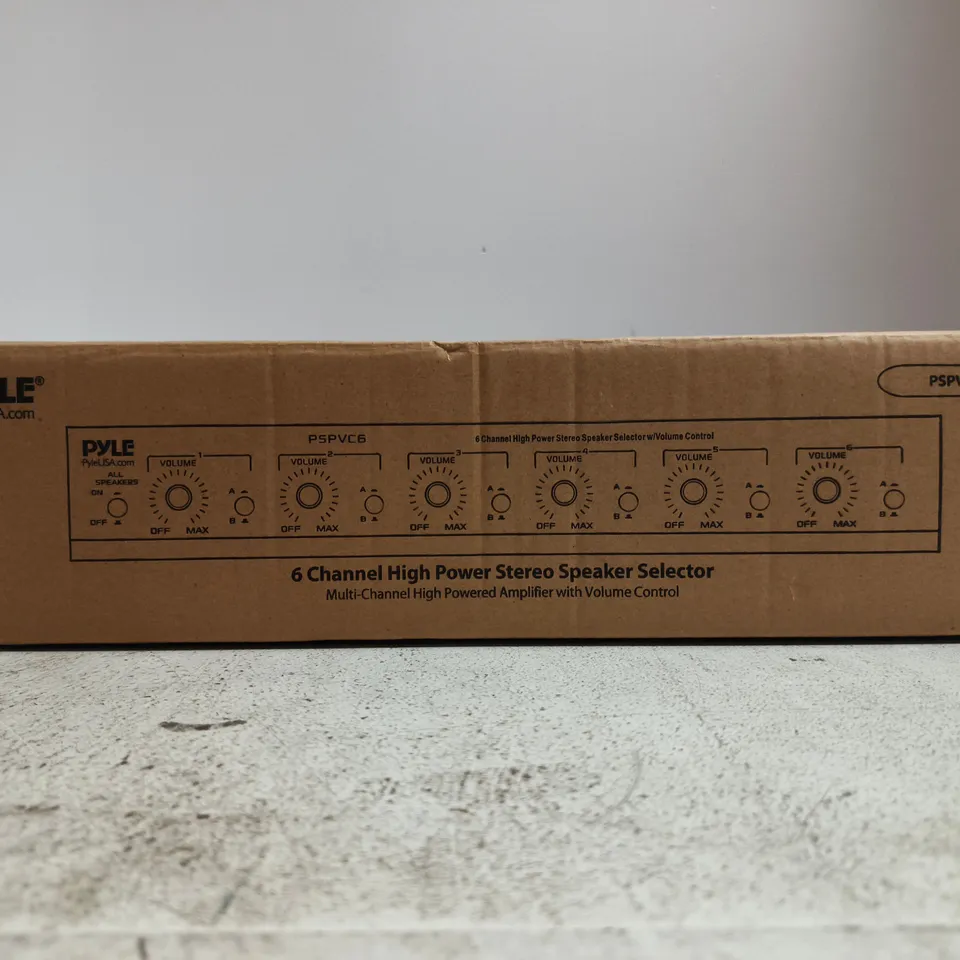 PYLE 6 CHANNEL HIGH POWER STEREO SPEAKER SELECTOR – MODEL PSPVC6