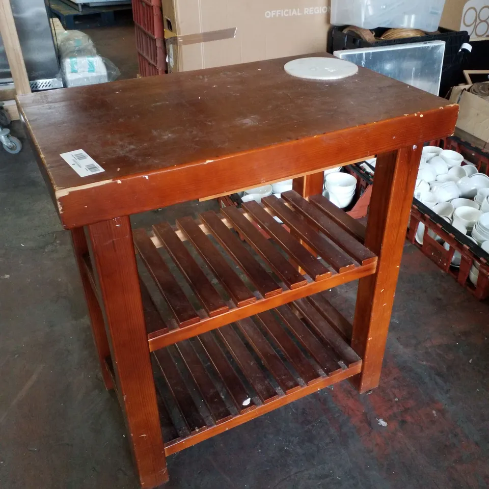 FREESTANDING BUTCHERS BLOCK WITH DRAW