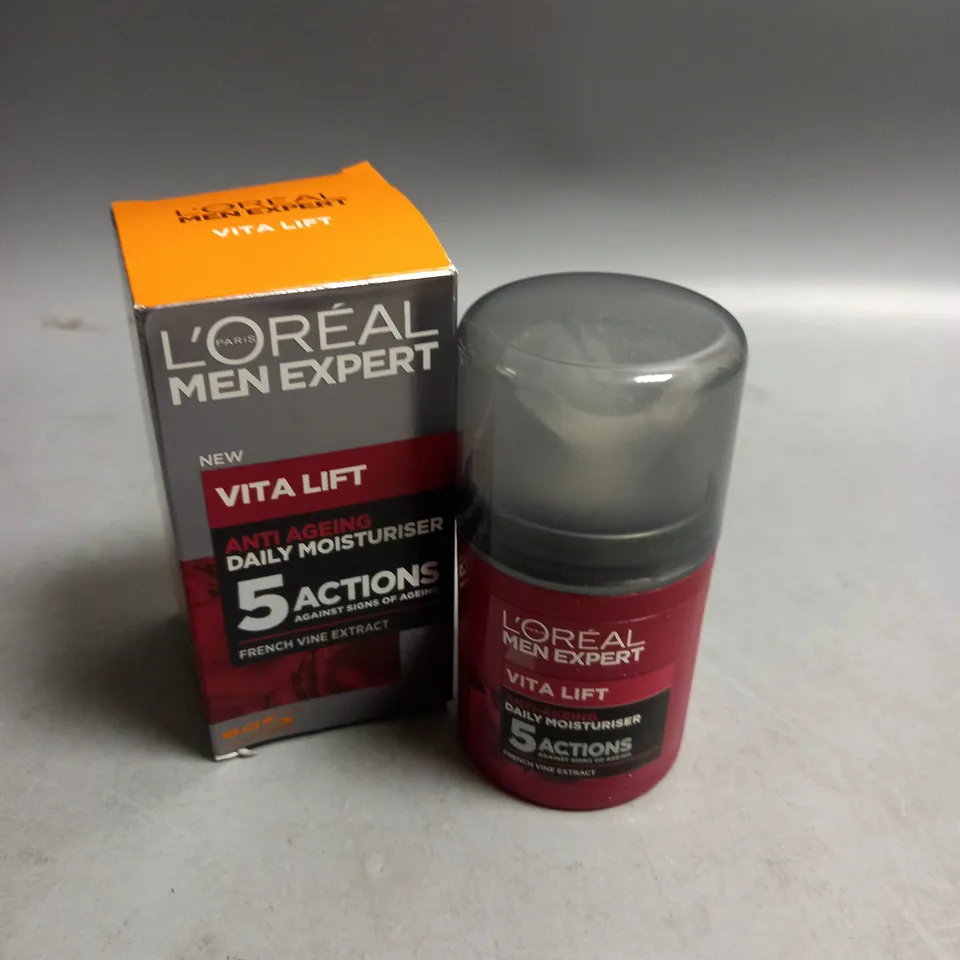 BOXED L'OREAL MEN EXPERT VITA LIFT ANTI-AGEING DAILY MOISTURISER 50ML