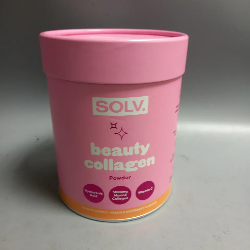 SOLV. BEAUTY COLLAGEN POWDER 188G PEACH & RASPBERRY FLAVOUR