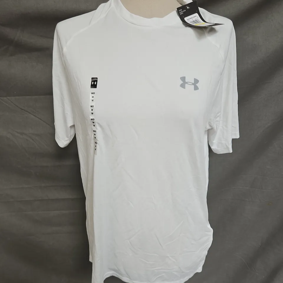UNDER ARMOUR THE TECH TEE IN WHITE SIZE M