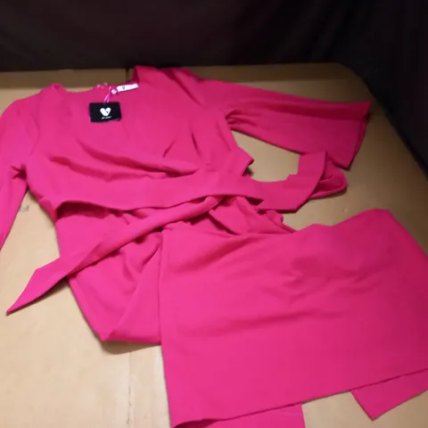VERY BELTED PINK DRESS - 16