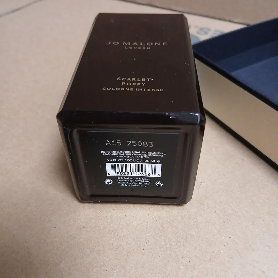 JO MALONE LONDON SCARLET POPPY COLOGNE INTENSE 100 ML – BOXED
