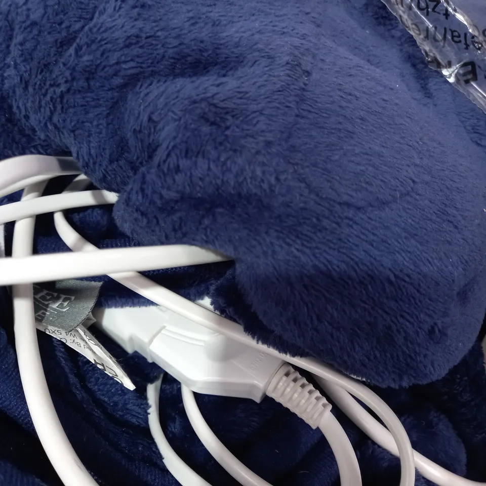 COZEE HOME HEATED NAVY THROW
