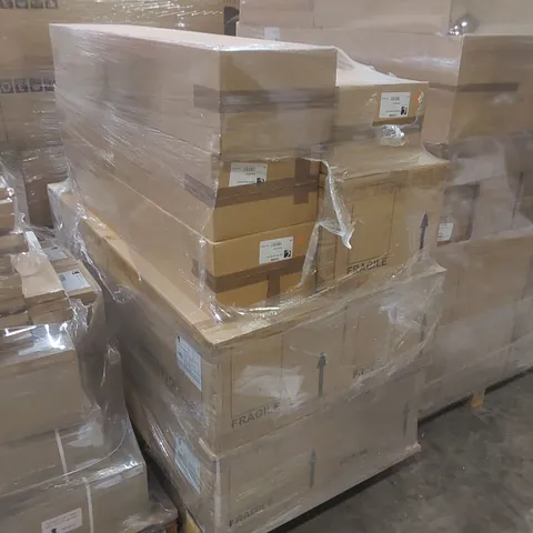 PALLET CONTAINING A LARGE QUANTITY OF ASSORTED BATHROOM FURNITURE PARTS INCLUDING: SAVENA TALL WALL UNITS, TALL WALL UNITS ECT