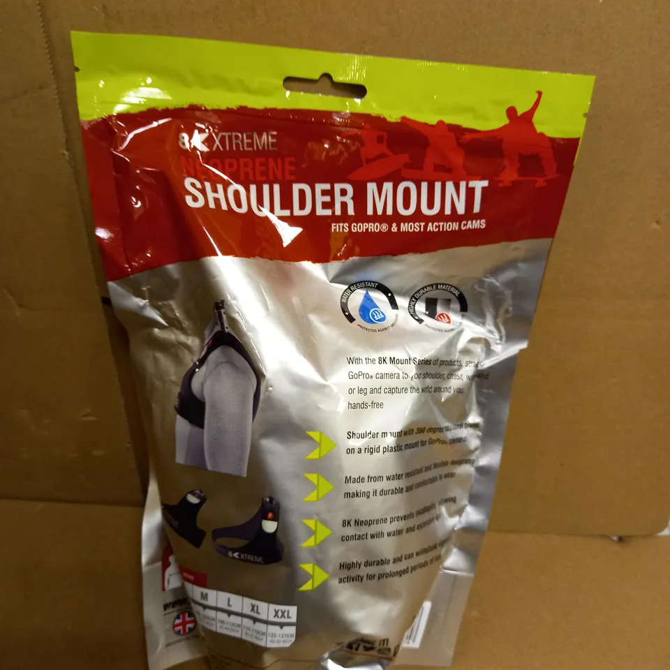 8K EXTREME NEOPRENE SHOULDER MOUNT FOR GOPRO HERO 2/3/3+/4 CAMERA - SML-XXL