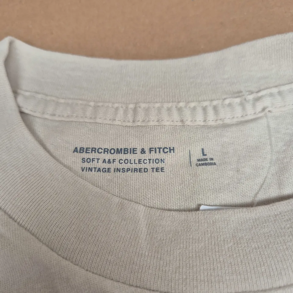 ABERCROMBIE & FITCH CINQUE TERRE MARKET VINTAGE-INSPIRED TEE – L