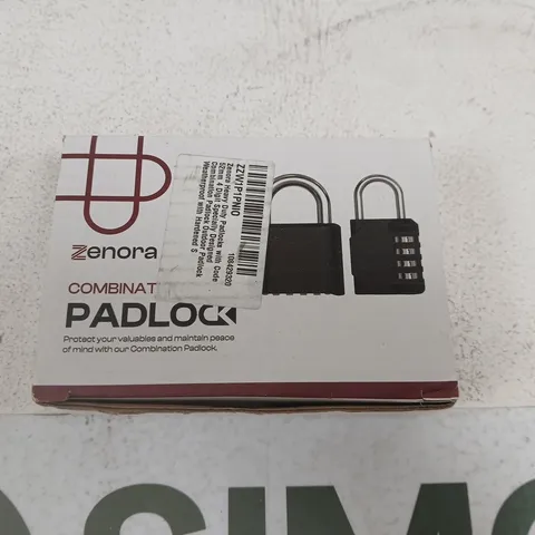 BOXED ZENORA COMBINATION PADLOCK