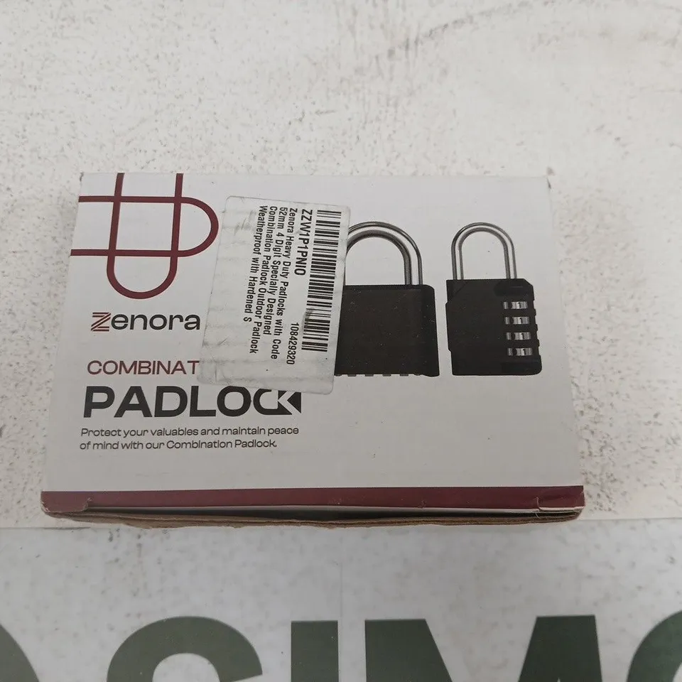 BOXED ZENORA COMBINATION PADLOCK