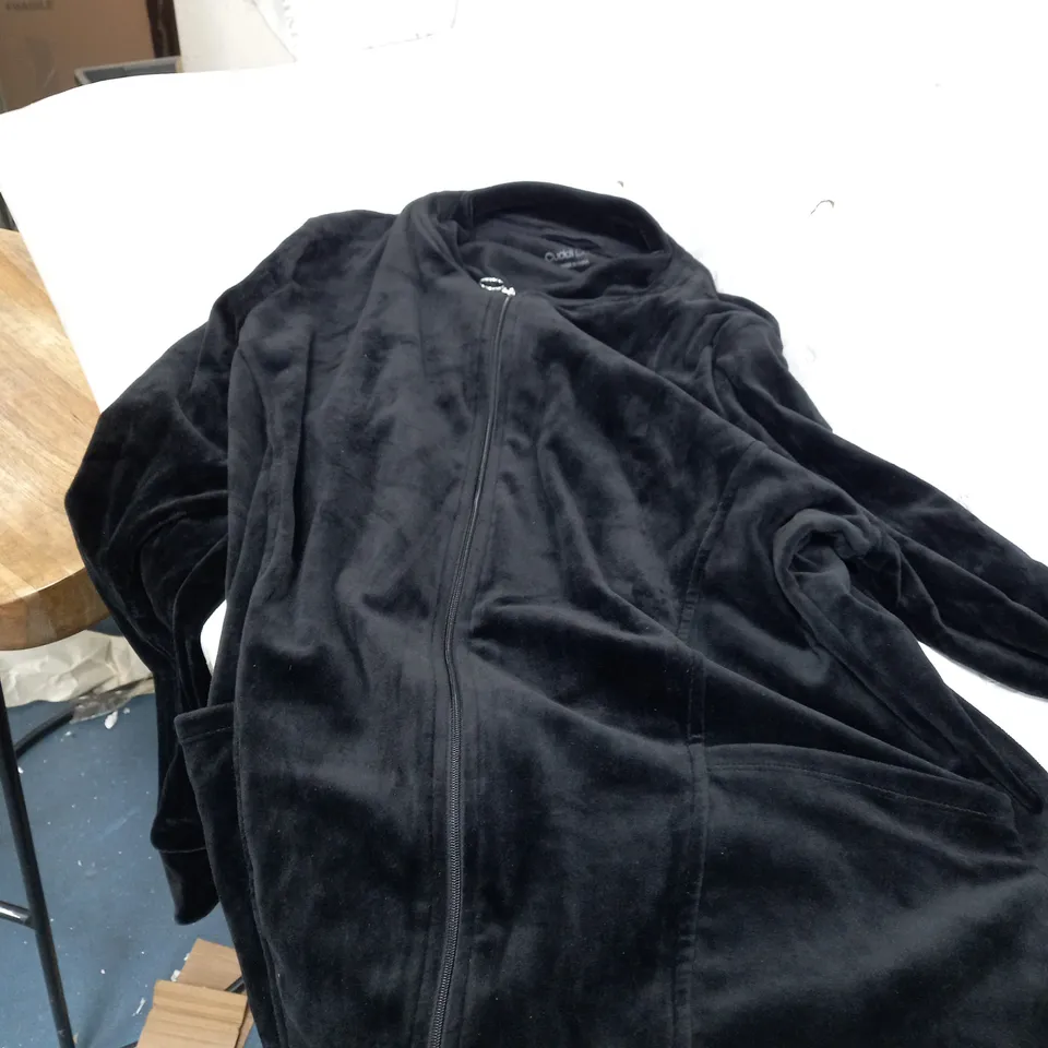 BLACK CUDDL DODDS ZIP UP TRACKSUIT JACKET 