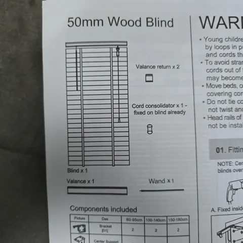 50MM WOOD BLIND – WHITE