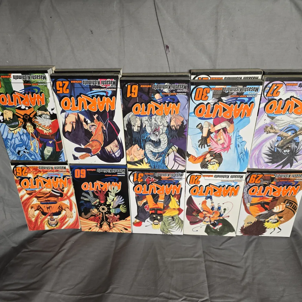 APPROXIMATELY 34 NARUTO MANGA VOLUMES BY MASASHI KISHIMOTO – ASSORTED ISSUES