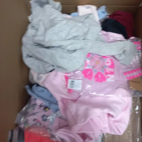 LARGE BOX OF APPROXIMATELY 25 ASSORTED KIDS CLOTHING ITEMS IN VARIOUS COLOURS, STYLES AND SIZES - COLLECTION ONLY