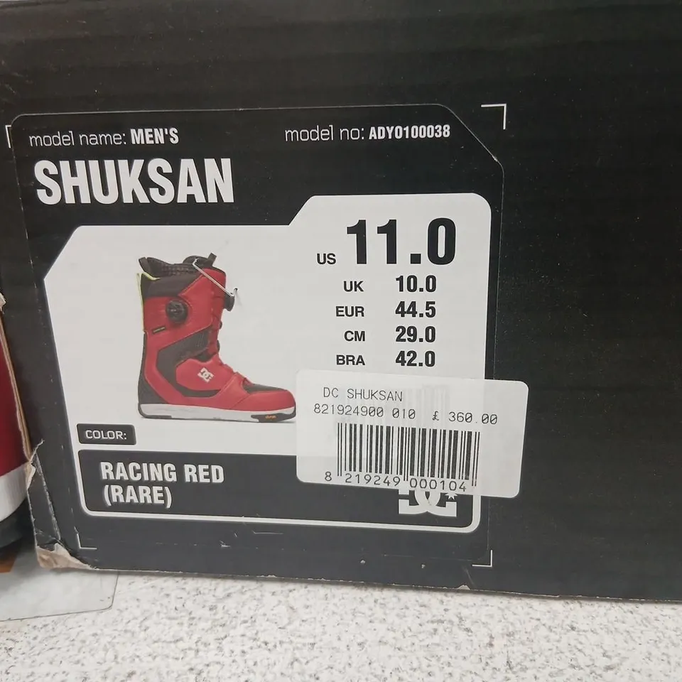 DC SHUKSAN MEN’S SNOWBOARD BOOTS – RACING RED, US 11 (UK 10)