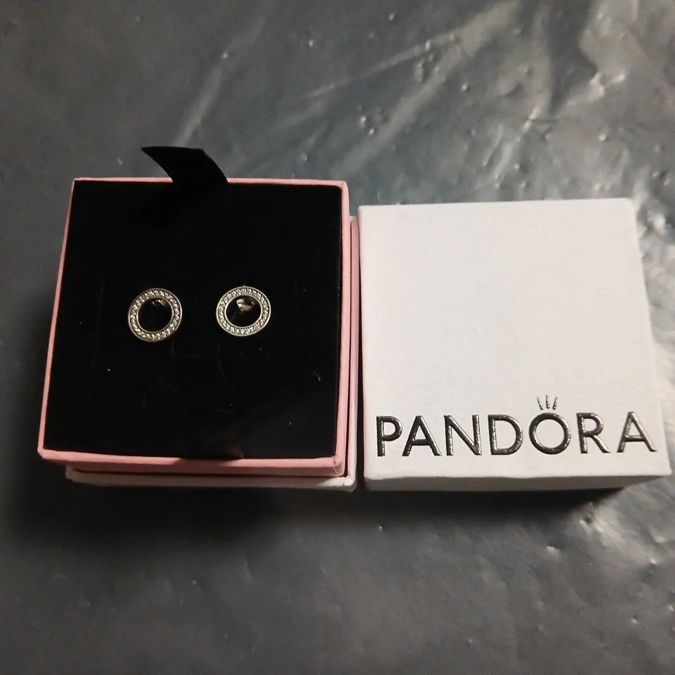 BOXED SET OF PANDORS EARRINGS - S 925 STAMP