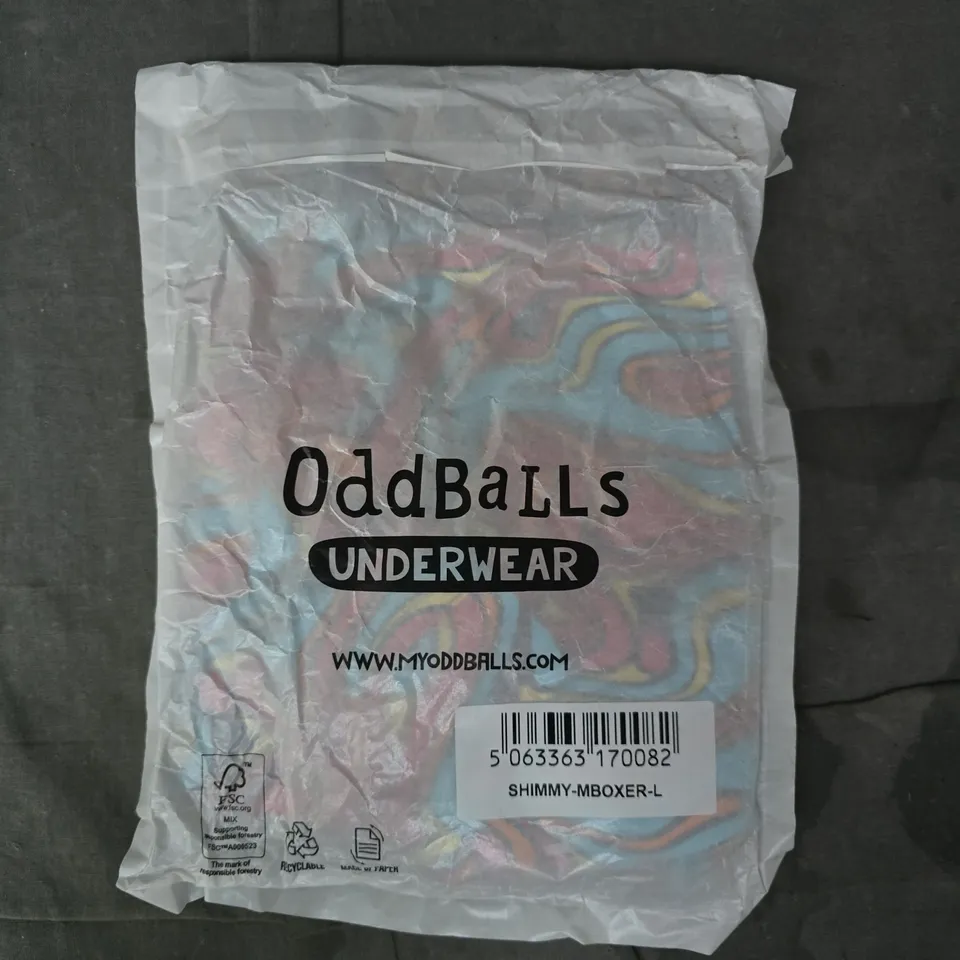 ODDBALLS SHIMMY MALE BOXERS IN MULTICOLOUR SIZE LARGE