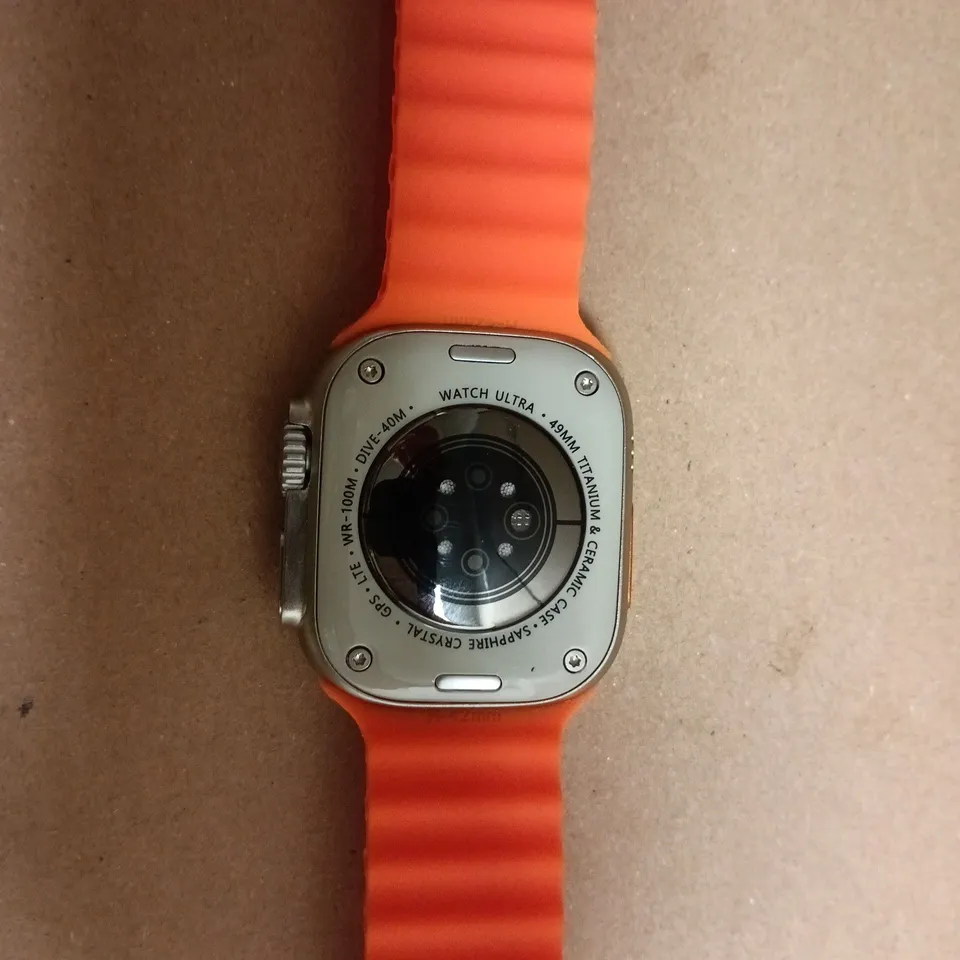 APPLE WATCH ULTRA 49MM TITANIUM & CERAMIC CASE – ORANGE SPORT BAND