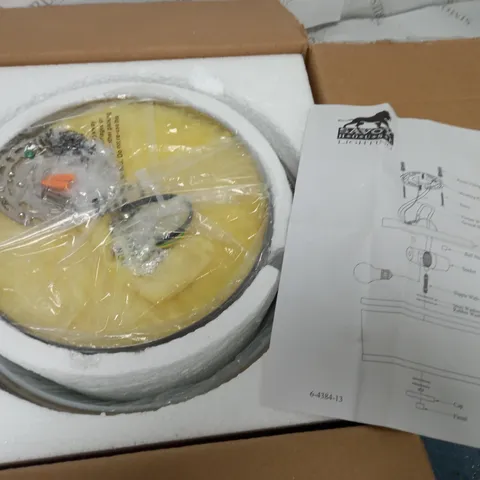 BOXED VLAVIC HAGEN 2-LIGHT FLUSH CEILING LIGHT 