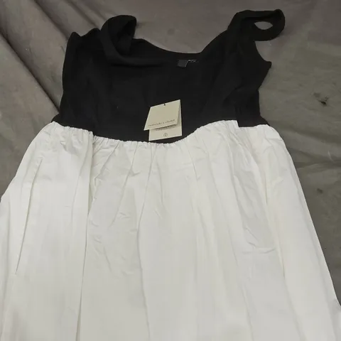 NOBODY'S CHILD WOMEN’S BLACK & WHITE MINI DRESS, UK 12