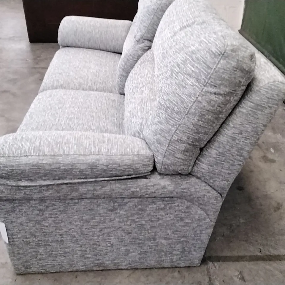 QUALITY BRITISH DESIGNER G PLAN MANUFACTURED SEATTLE 3 SEATER SOFA - MIRAGE POWDER FABRIC 