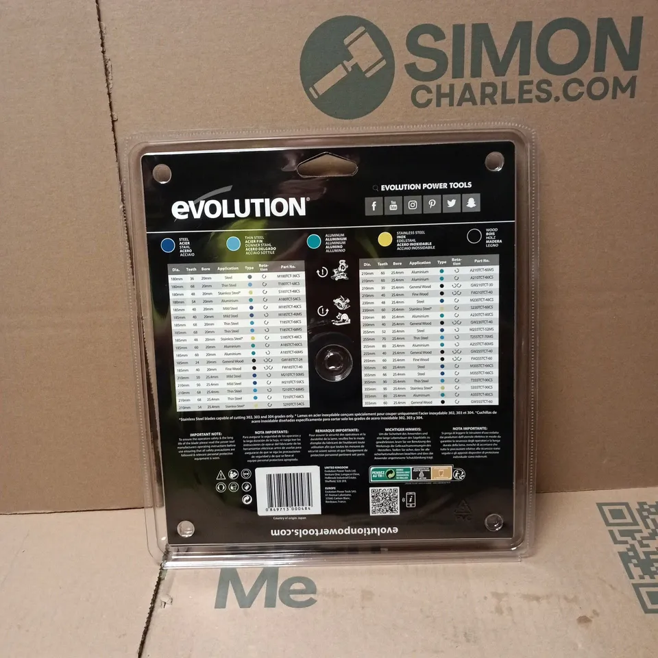 EVOLUTION POWER TOOLS ULTRA HIGH GRADE CARBIDE GENERAL PURPOSE WOOD CUTTING BLADE 9" (230MM)