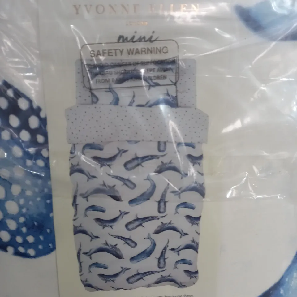 YVONNE ELLEN WHALES DOUBLE DUVET SET - 200 X 200CM