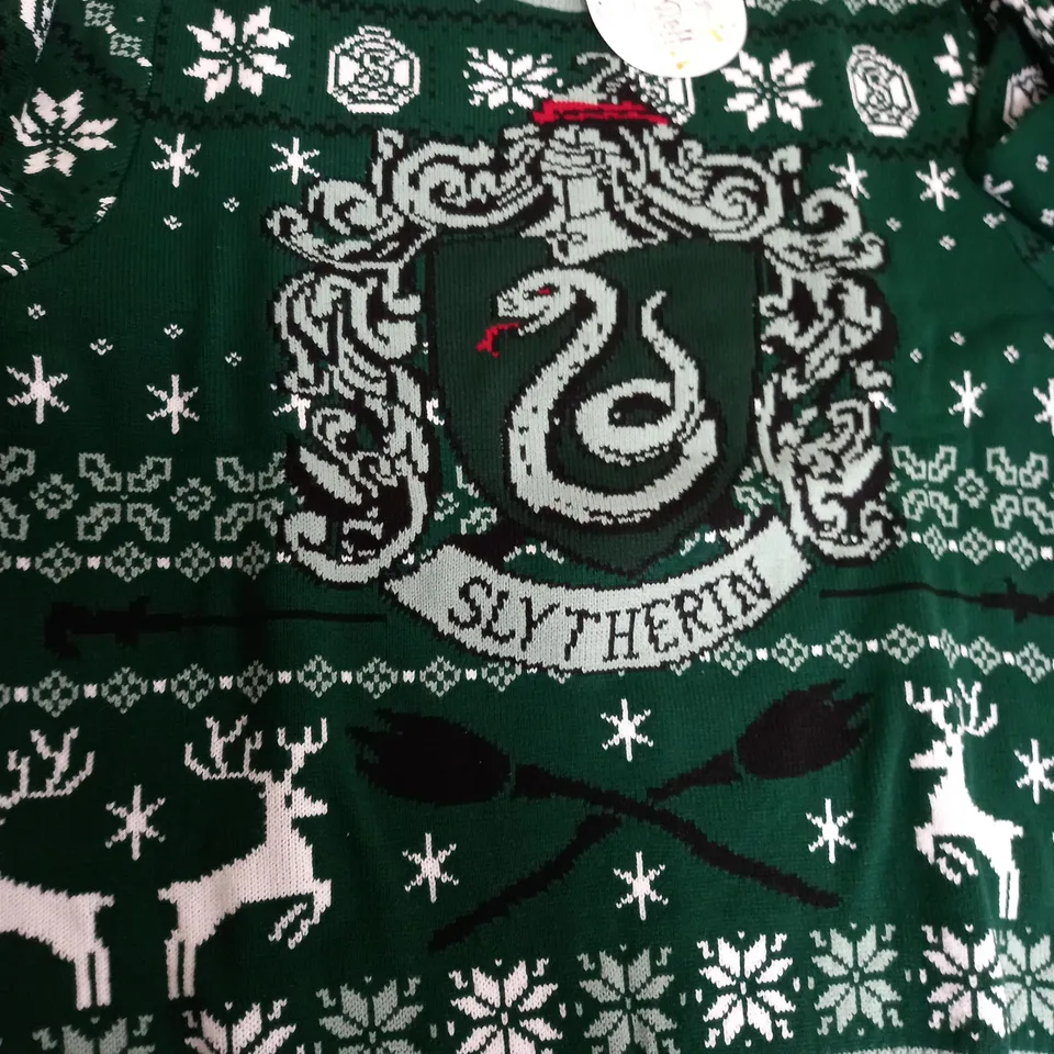 HARRY POTTER SLYTHERIN CHRISTMAS JUMPER - XXL 