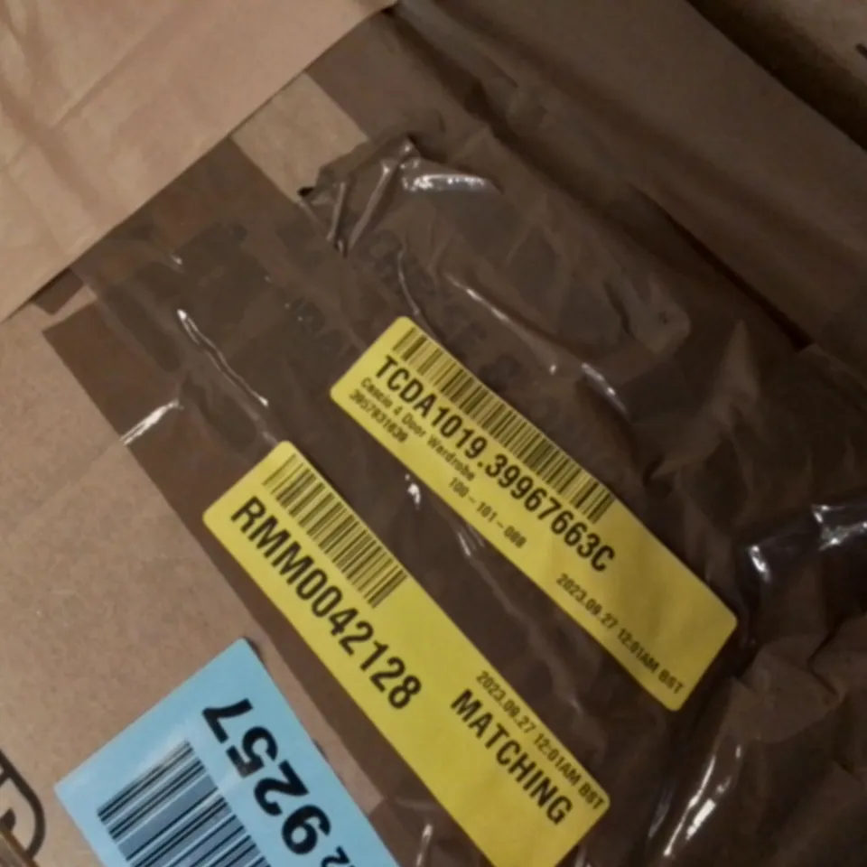 BOXED CASCIO 4 DOOR WARDROBE (1 OF 2 BOXES ONLY)