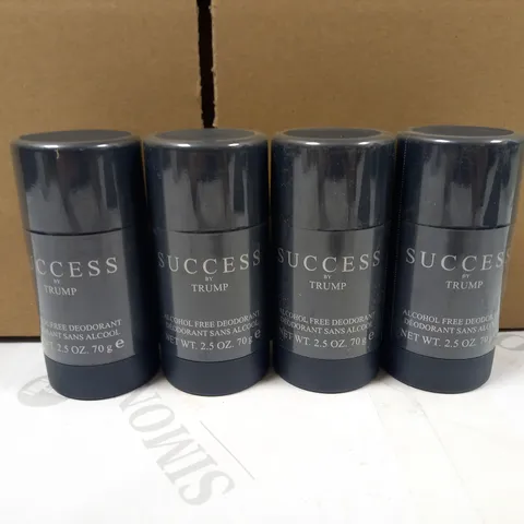 LOT OF 4 SUCCESS BY TRUMP DEODORANT