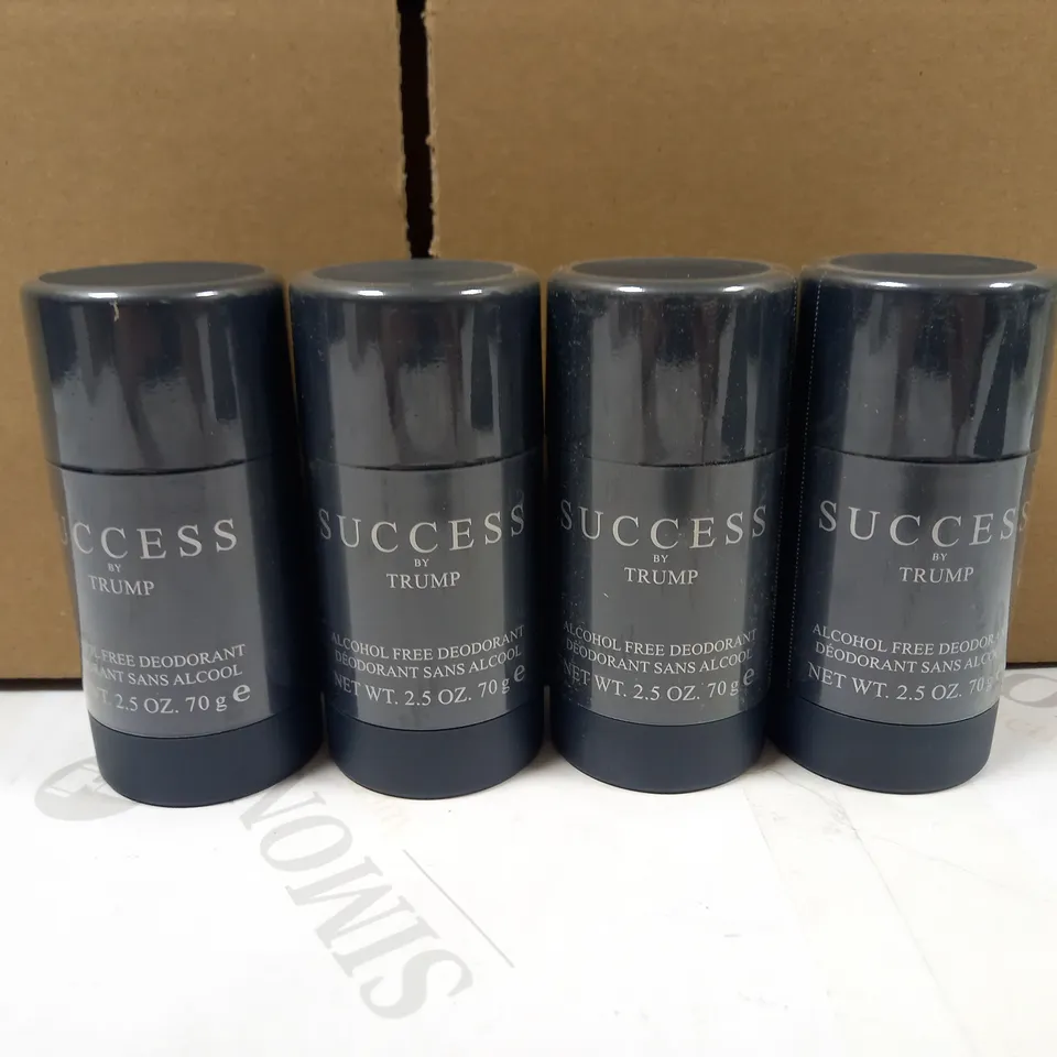LOT OF 4 SUCCESS BY TRUMP DEODORANT 