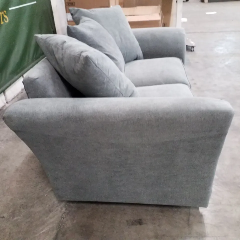 QUALITY DESIGNER DURY 2 SEATER SOFA - GREY FABRIC