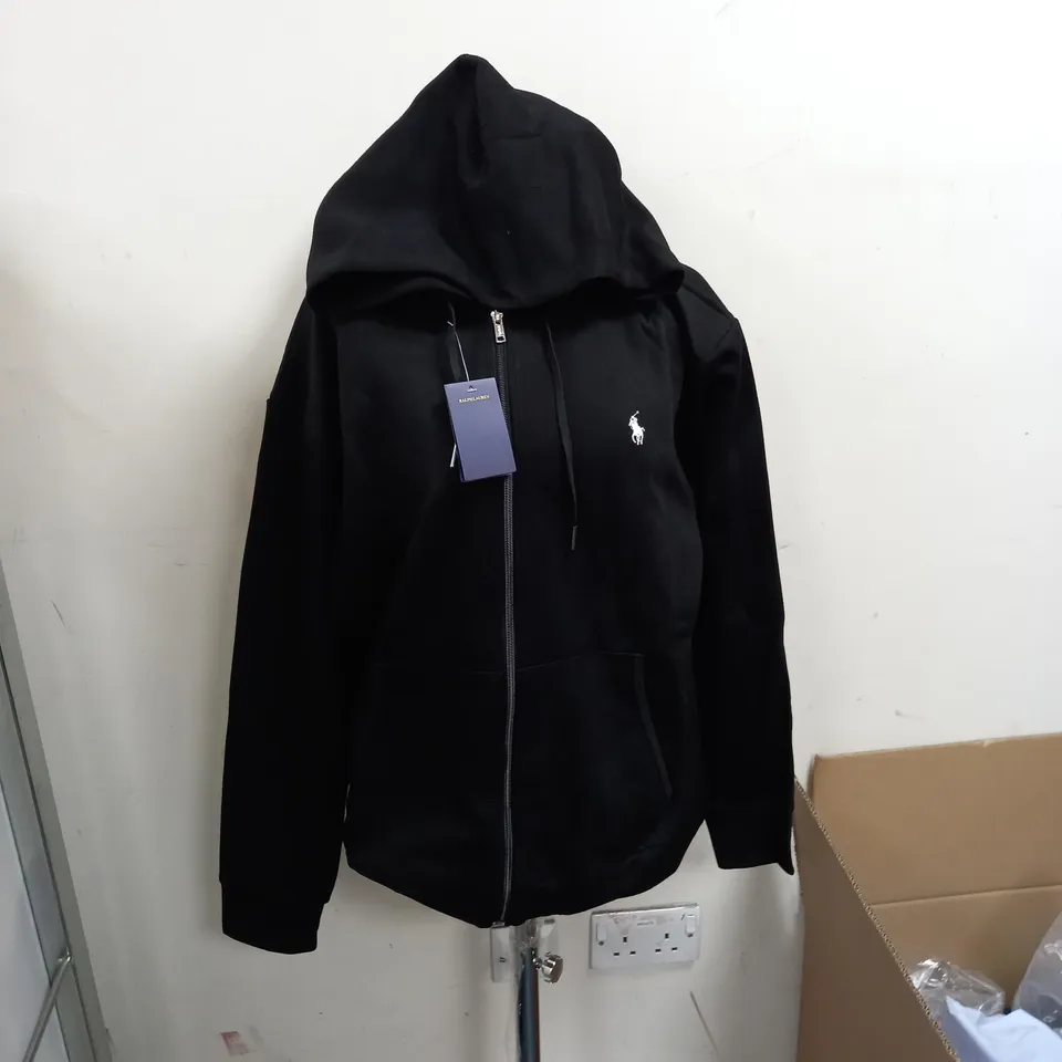 RALPH LAUREN POLO BLACK ZIP HOODIE - XL