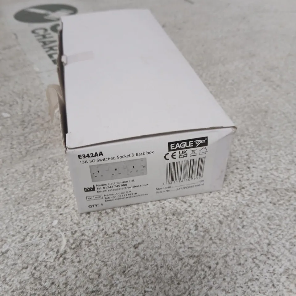 EAGLE E342AA 13A 3G SWITCH SOCKET & BACK BOX – BOXED