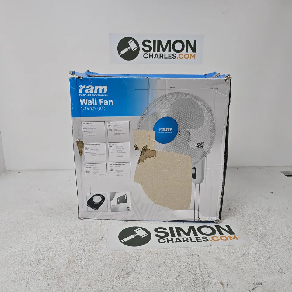 RAM RAPID AIR MOVEMENT WALL FAN 16"