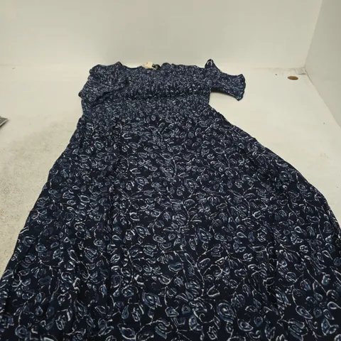 MUDFLOWER NAVY FLORAL DRESS, UK SIZE 10 