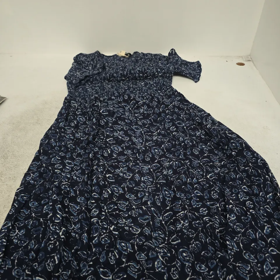 MUDFLOWER NAVY FLORAL DRESS, UK SIZE 10 