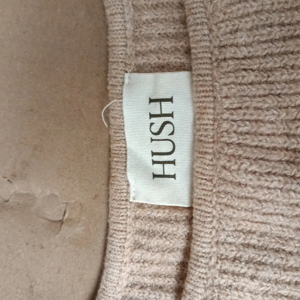 HUSH BEIGE KNIT SWEATER WITH RED STRIPES – WOMEN'S CLOTHING