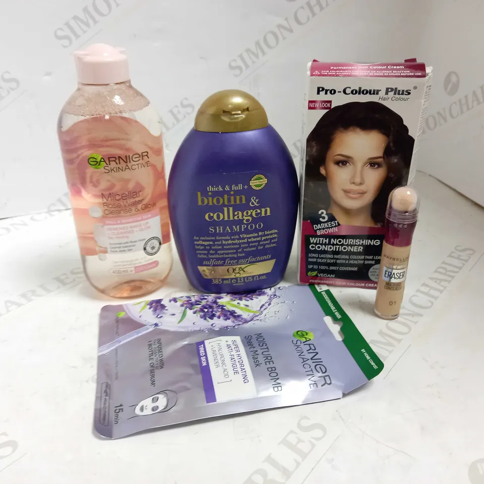 LOT OF APPROXIMATELY 20 ASSORTED HEALTH & BEAUTY ITEMS, TO INCLUDE MICELLAR WATER, FACE MASK, CONCEALER, ETC